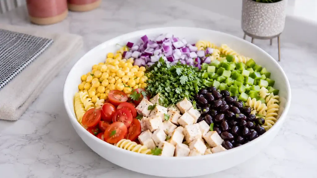 Southwest Pasta Salad with Chipotle Ranch Dressing: Easy Cold Dinner Ideas for Hot Days