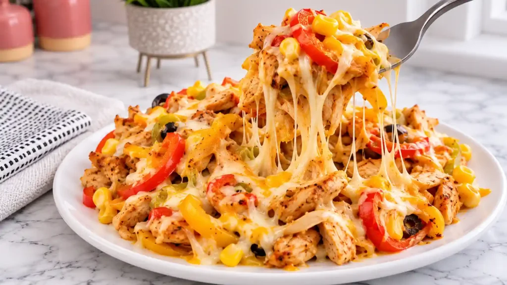 Chicken Fajita Casserole Recipe: Easy Cheesy Family Dinner