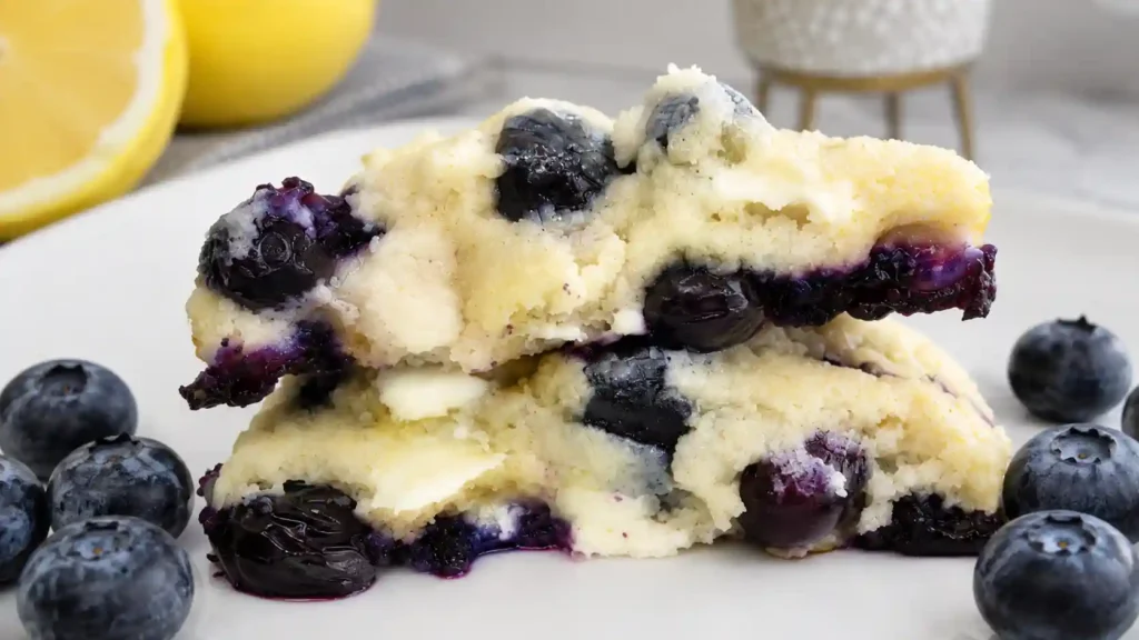 Blueberry Lemon White Chocolate Chip Cookies