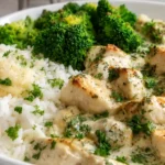 Creamy Garlic Chicken Rice Bowls - Easy Dinner No Pasta Recipe
