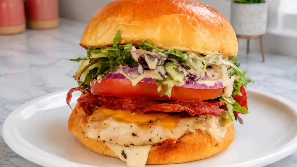 Grilled Chicken Sandwich with Fresh Summer Toppings