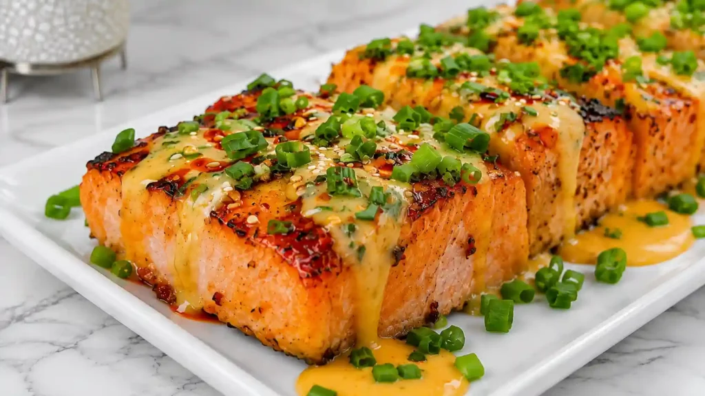 Bang Bang Salmon - Quick & Easy Baked Healthy Fish Dinner Recipe