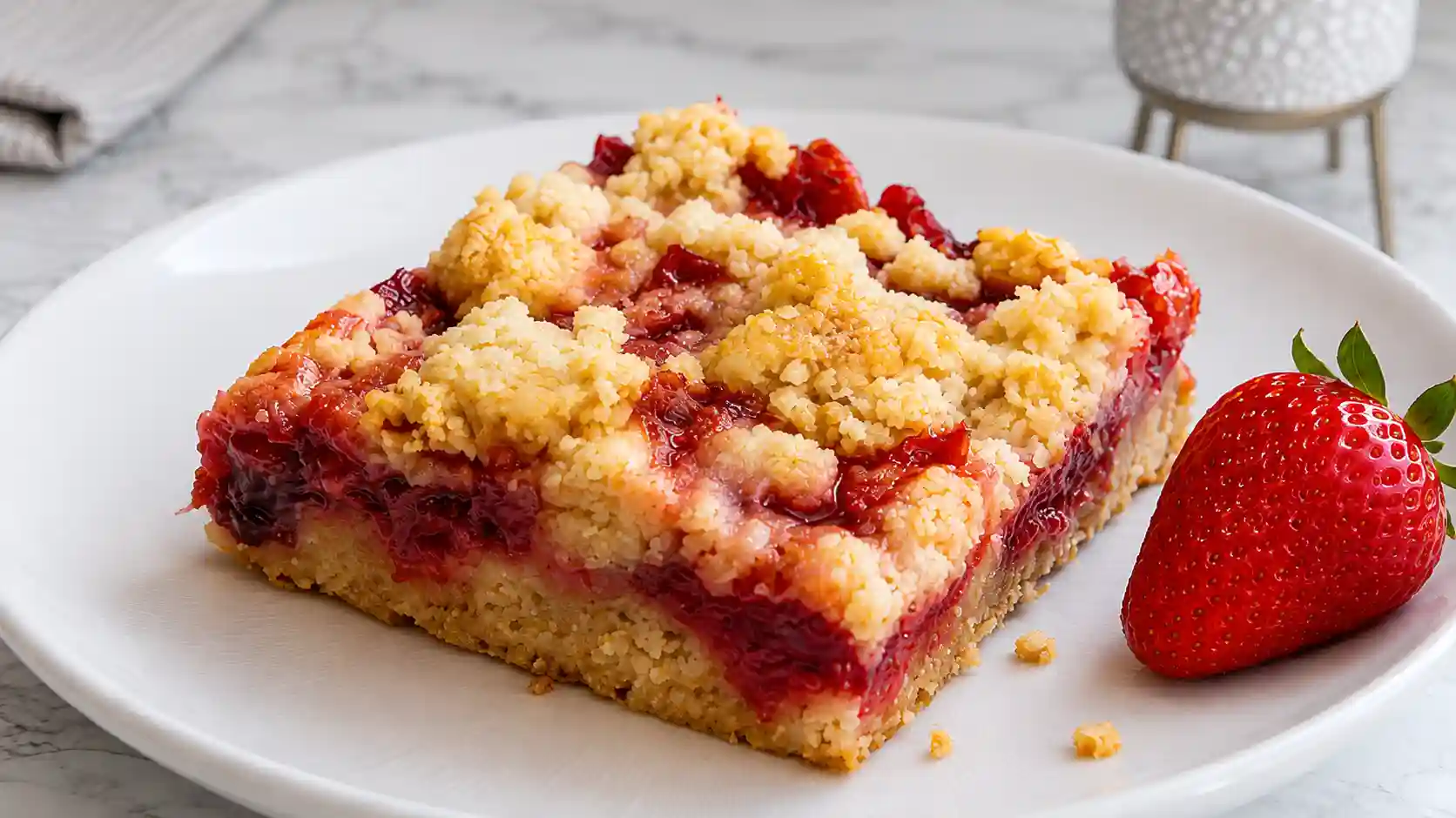 Strawberry Oatmeal Crumble Bars: Easy Homemade Dessert