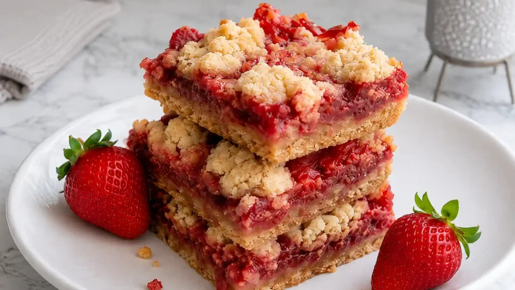 Strawberry Oatmeal Crumble Bars: Easy Homemade Dessert