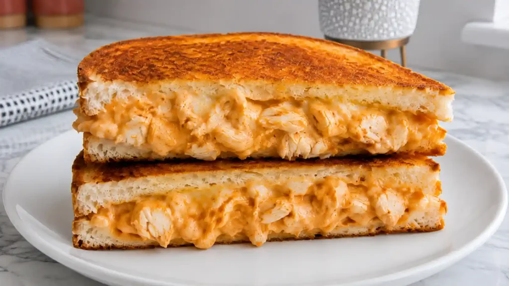 Buffalo Chicken Grilled Cheese Sandwich - Spicy, Cheesy Perfection