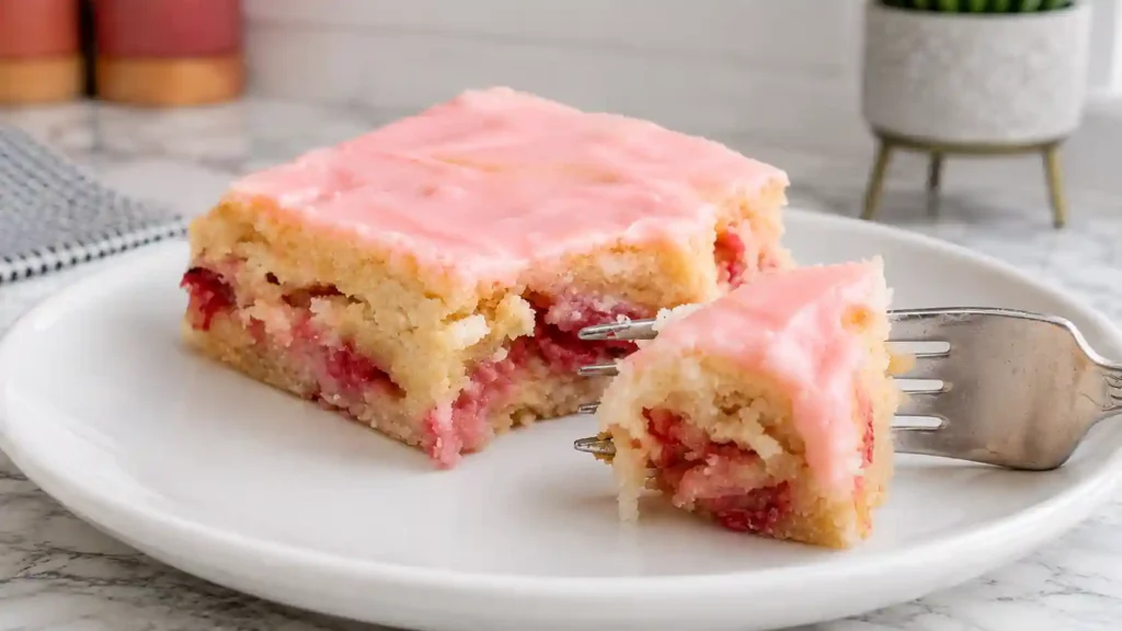 Strawberry Lemon Blondies Recipe: Soft, Glazed Strawberry Blondie Bars