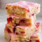 Strawberry Lemon Blondies Recipe: Soft, Glazed Strawberry Blondie Bars