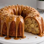 Apple Pecan Cake With Caramel Glaze That Feels Comforting
