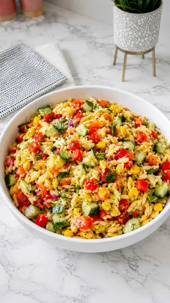Refreshing Summer Orzo Pasta Salad - Easy Cold Orzo Salad Recipes