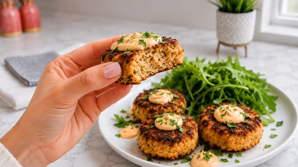 Spicy Salmon Cakes with Sriracha Aioli – Easy Leftover Salmon Recipe