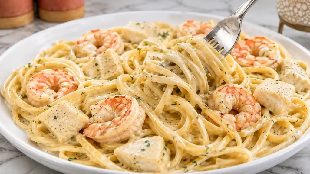 Seafood Linguine in Creamy White Wine Alfredo Sauce - Best Recipe Guide