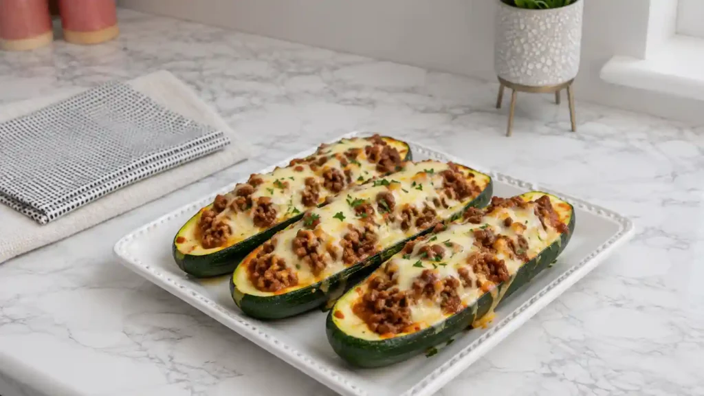 Easy Ground Beef Zucchini Boats for a Light, Healthy Dinner
