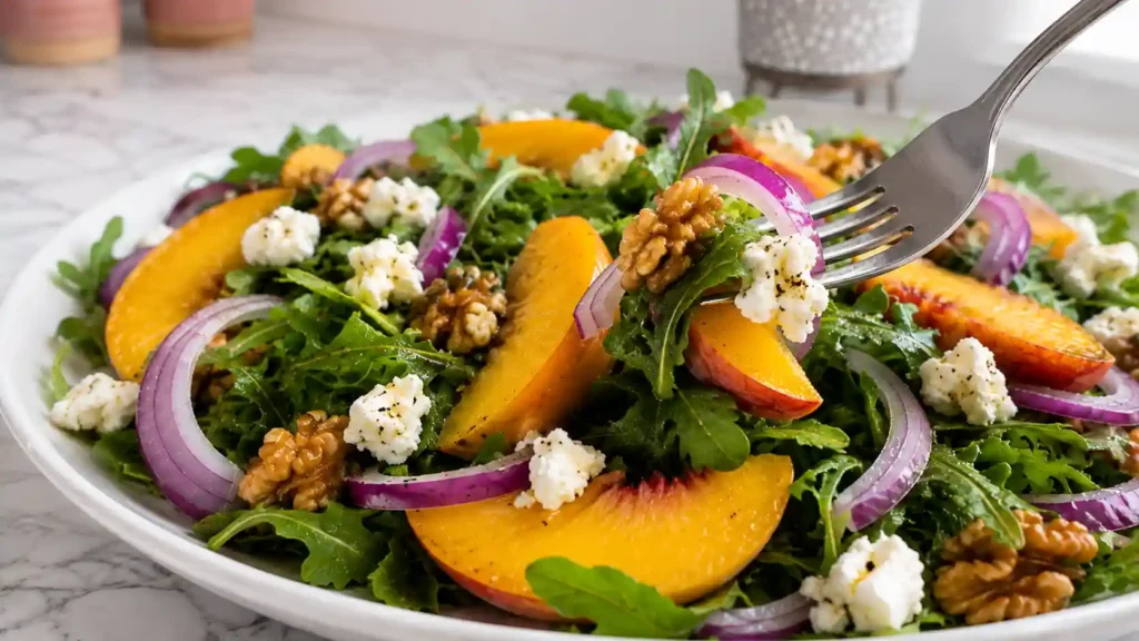 Peach Arugula Salad for Easy Summer Dinners