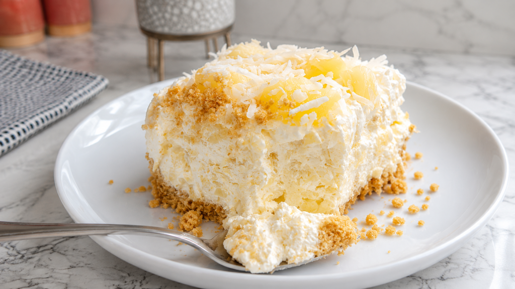 No Bake Pineapple Cream Dessert - Easy Pineapple Dream Recipe