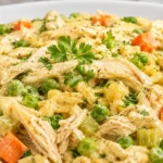 Chicken Pot Pie Orzo - Creamy One Pot Comfort Dinner