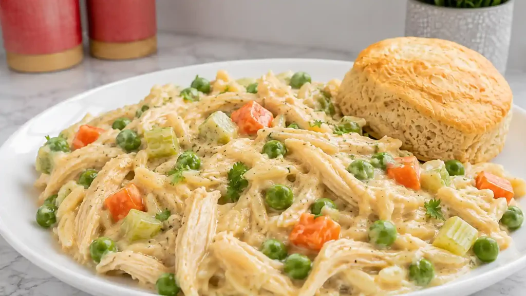 Chicken Pot Pie Orzo - Creamy One Pot Comfort Dinner