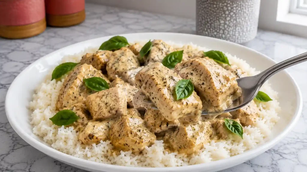Basil Chicken with Coconut Curry Sauce - Easy Coconut Basil Curry Recipe