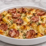 Kielbasa Sausage Cheesy Potato Casserole - The Ultimate Comfort Food Dinner