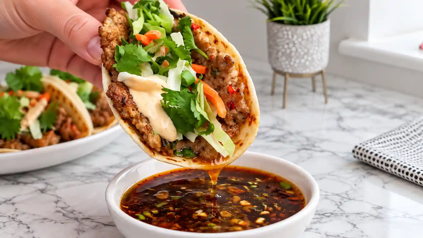 Smash Dumpling Tacos: Crispy Asian Taco Night Made Easy