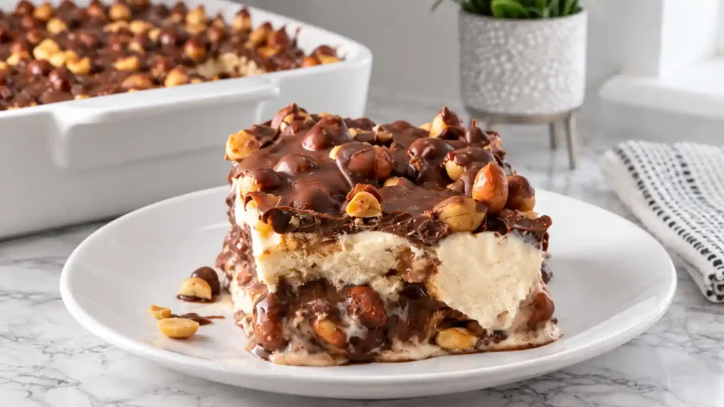 Buster Bar Ice Cream Cake - A Spicy Perspective Copycat Recipe