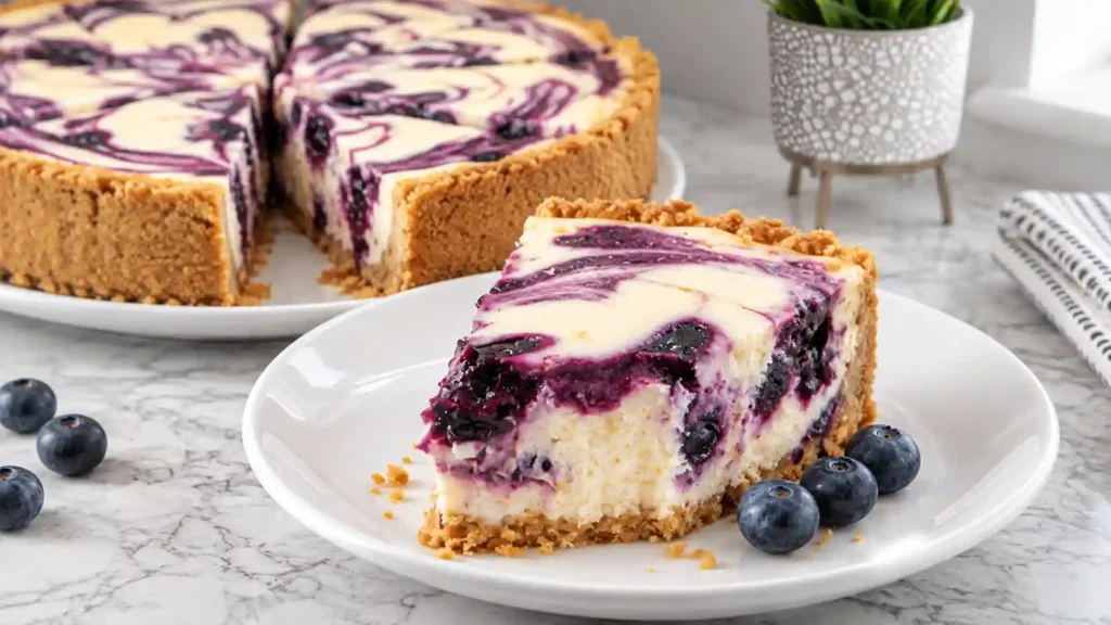 Lemon Blueberry Cheesecake No Bake - Easy Cheesecake Ideas for March